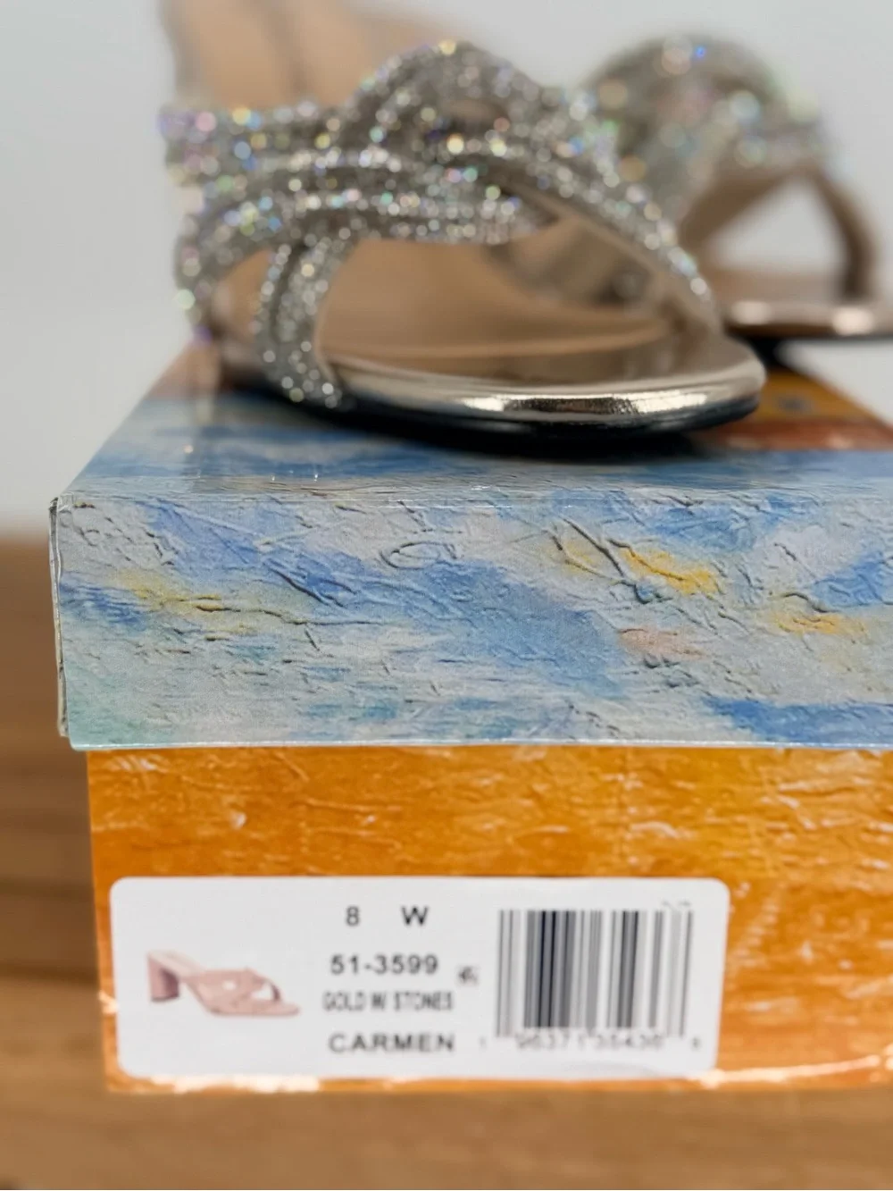 New Bella Vita CARMEN Women's Metallic Silver Knot Slide SandalsSIZE 8 W